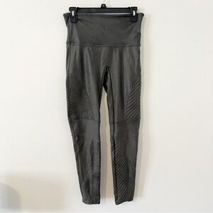 SPANX Moto High Waisted Leggings Pants Gunmetal Gray XL